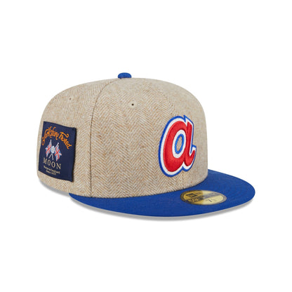 Atlanta Braves Herringbone Moon 59FIFTY Fitted Hat