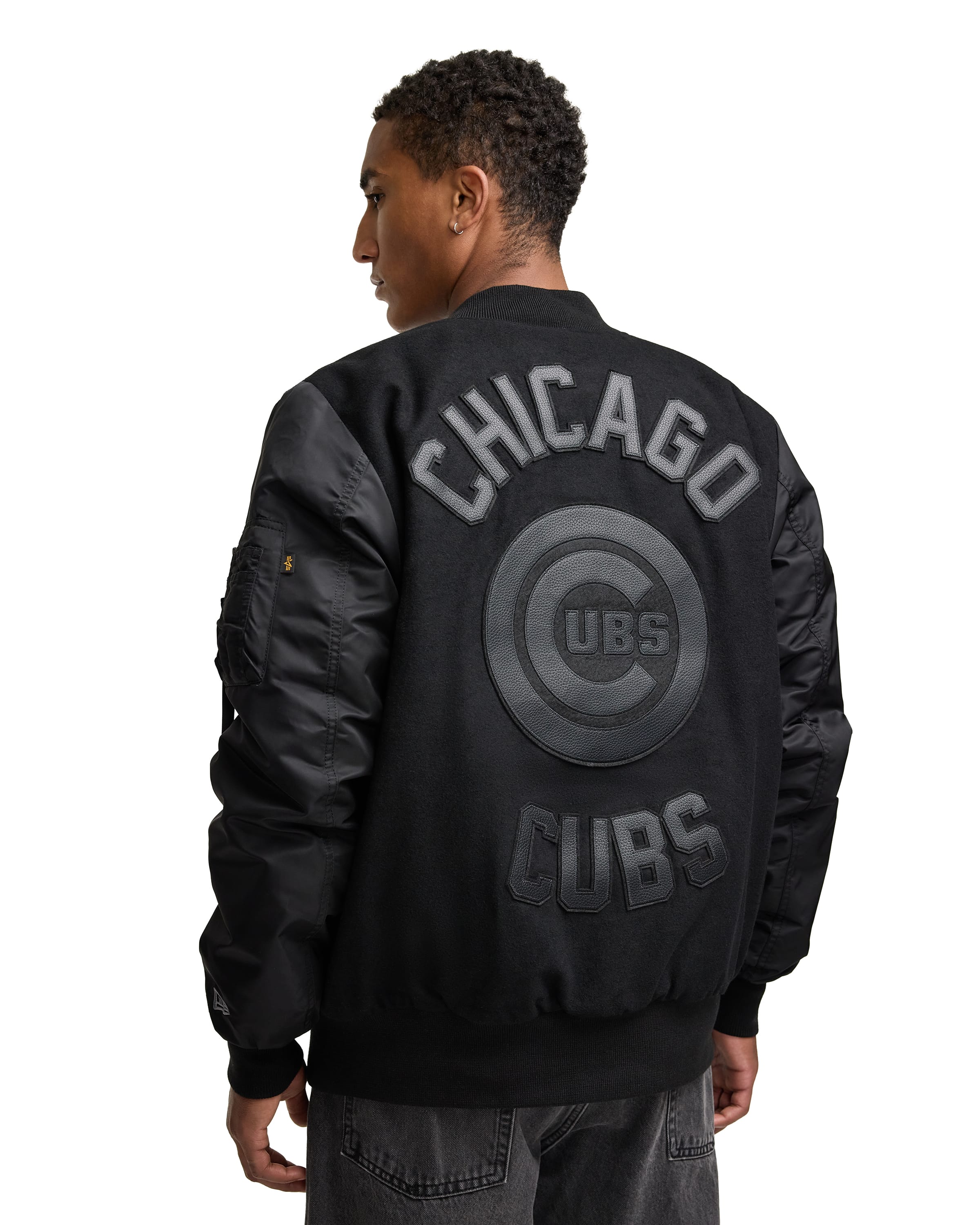 Alpha Industries x New York Yankees MA-1 Wool Varsity Jacket Black